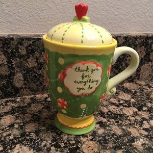 Kimberly Hodges Cupcakes and Cartwheels ceramic coffee/tee mug with cover